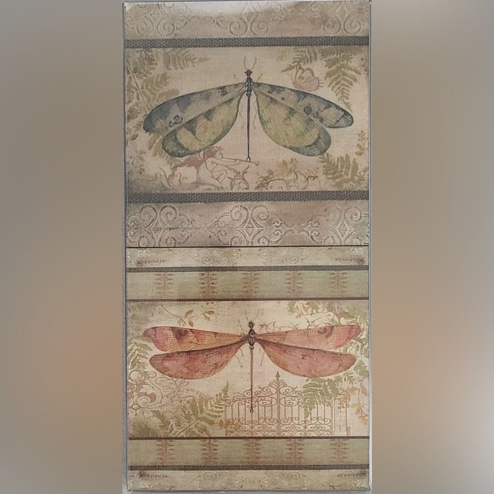 Vintage-Inspired Dragonfly and Butterfly Coaster Set